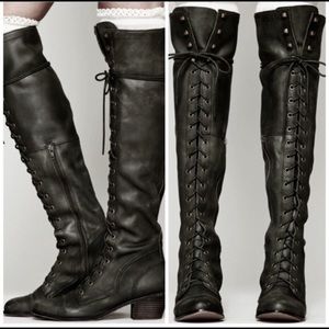 Free People Joe lace up boots-Black